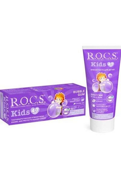 R.O.C.S. Rocs Kids 4-7 Years - Bubble Toothpaste 35 ml with Gum Taste