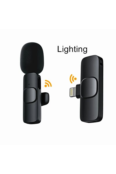 solutions technology Yeni Type-c Ve Iphone Girişli Telefon Uyumlu Wireless Yotube Tiktok Yayın Kablosuz Yaka Mikrofonu