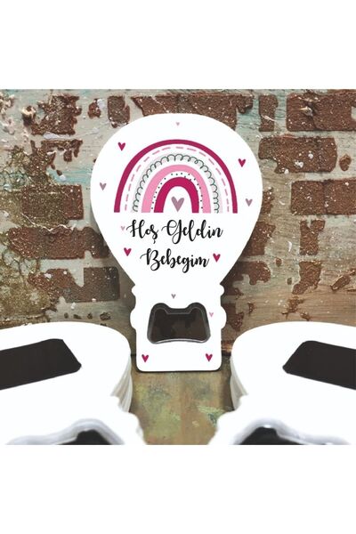 Ege ajans 10 Adet (İSİMLİ KARTLI VE JELATİNLİ) Gökkuşağı Kız Açacak Magnet