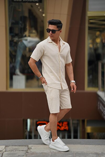 ASWEL 2024 NEW SEASON 100% ORIGINAL LINEN SHIRT SHORTS SET ASWKTM101