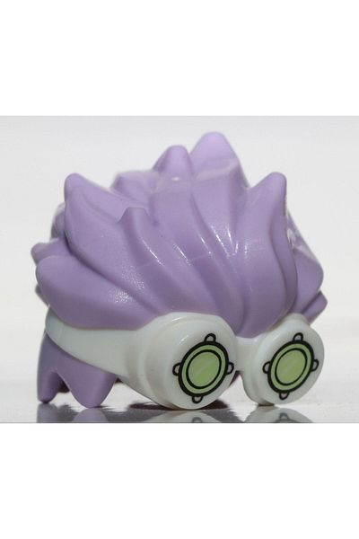 LEGO Original Accessory Moc Minifigure Minifigure with White Glasses Lilac Upright Women's Hair 1 Piece Will Be Sent