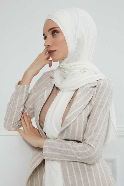 Aisha's Design شال قطني ممشط عملي متقاطع من الأمام، PS-40
