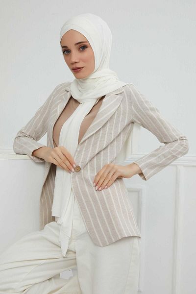 Aisha's Design شال قطني ممشط عملي متقاطع من الأمام، PS-40