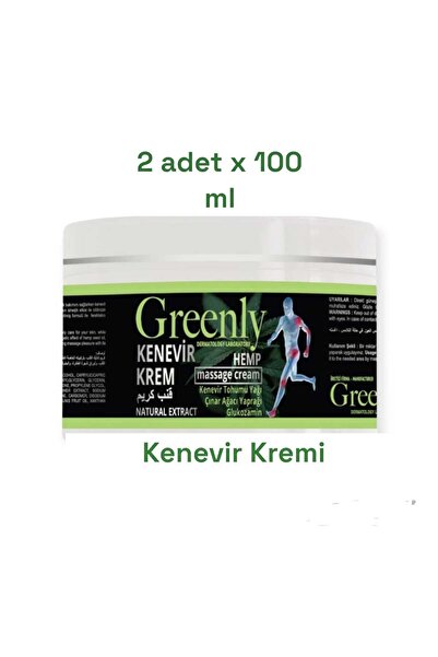 greenly Grennly Hemp Cream Kenevir Kremi Masaj Ve Krem100 Ml x 2 adet
