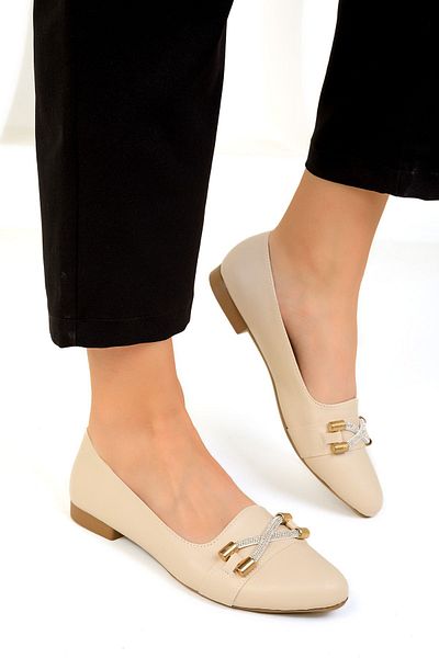 SOHO Beige Women's Ballerinas - Model 19417