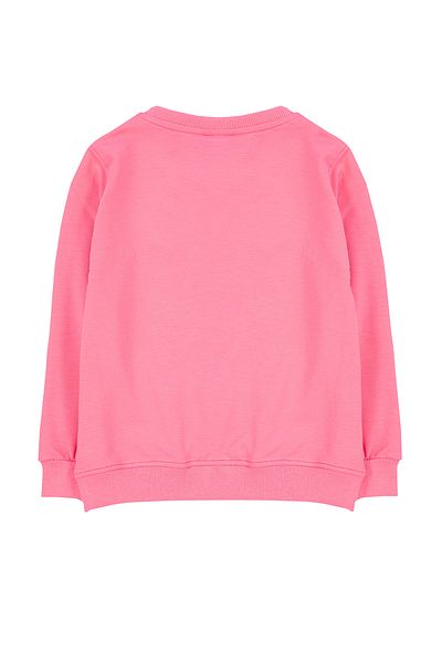 Trendyol Collection Girl's Fuchsia Seasonal Sweatshirt - Thin Flower Embroidery, Crew Neck Tkdaw25sw00008