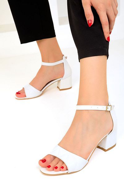 SOHO Classic White Women's Heeled Shoes - 19404