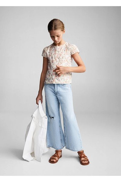 MANGO Kids Ecru Blouse for Kids