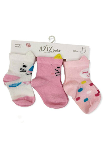 Aziz Bebe 35668 3-Piece Baby Socks Set