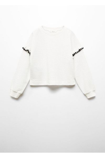 MANGO Kids Tkaná řasená mikina