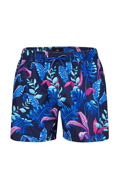 Doreanse Costum de baie pentru bărbați, cu buzunare, cu model albastru, 3819
