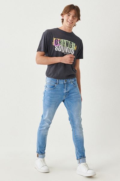 Lee Luke Slim Fit - Ελαστικό μπλε τζιν τζιν, λεπτή εφαρμογή κανονική μέση