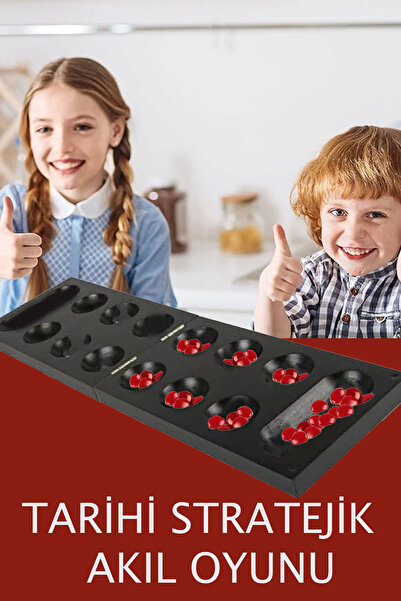 Beatitude Mangala 2 Kişilik Zeka ve Strateji Geliştirme Mantık Kutu Oyunu Set...
