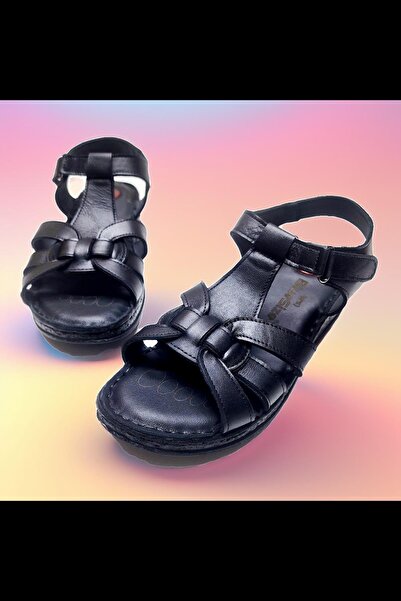 GokceKundura06 Sandale de damă din piele naturală - întărită, talpă moale și ...