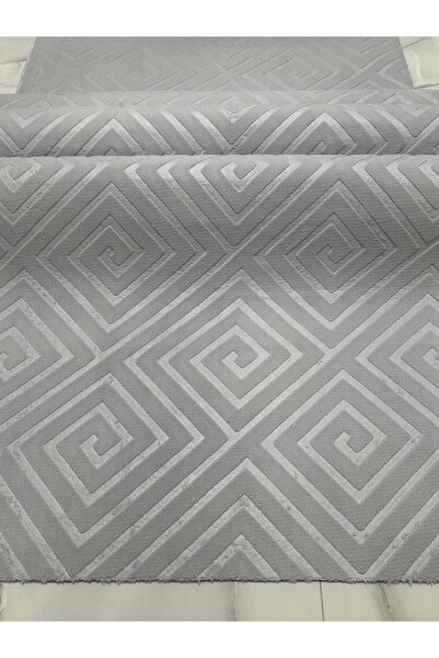 MBA Lux Cutting Embossed - Non-Slip Base Living Room Hallway Kitchen Halo, Anatolian Gray