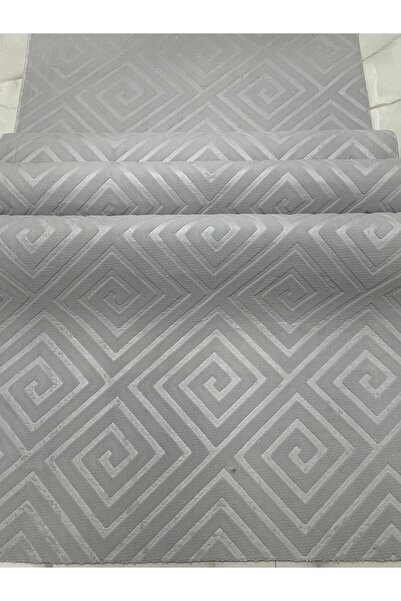 MBA Lux Cutting Embossed - Non-Slip Base Living Room Hallway Kitchen Halo, Anatolian Gray