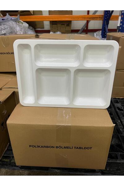 Baby Turco Hürsan Group Kitchen Equipment Polycarbonate 5-Burner Self-Service Table Dish Plate 50 Pieces