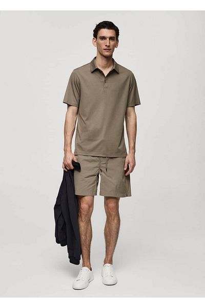 MANGO Man Waterproof Drawstring Bermuda Shorts