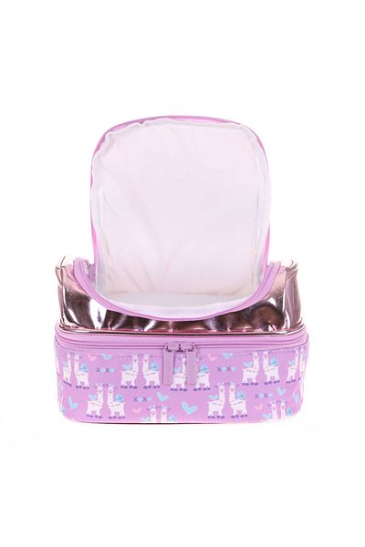 Kids Kaukko Kids&Love Lunchbox cu oglindă și piatră Lama L7093