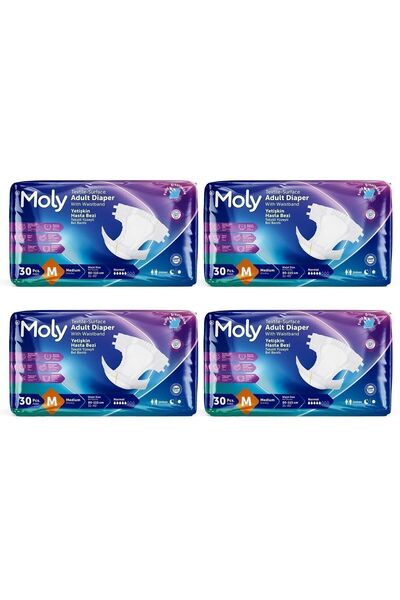 Moly Bel Bantlı Hasta Bezi Medium 120'li