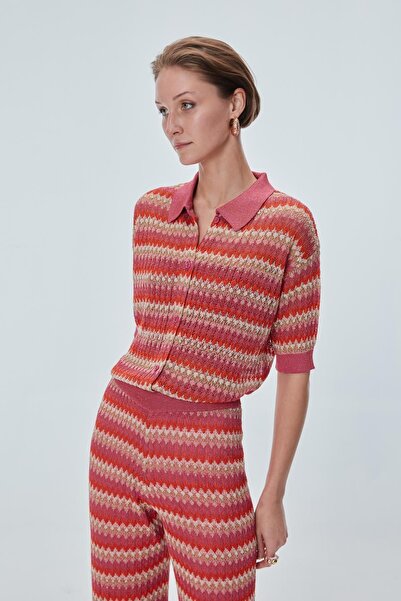 JOIN US Polo Yaka Ajurlu Gömlek ve Crop Top