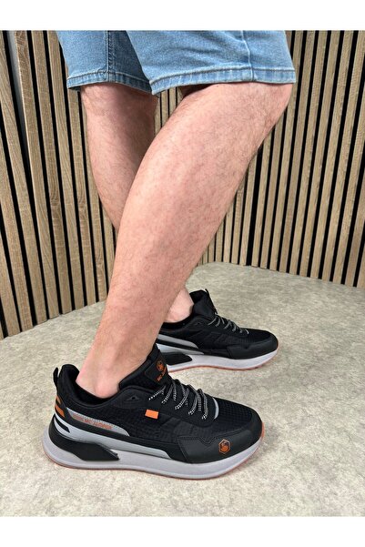 Nstil Casual Smoked Black Orange Men's Sneakers Lace-Up Thick Sole Comfortable Lightweight Sneakers 2019