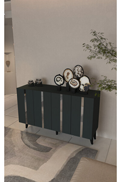 MOBİLYA GEZEGENİ ERDE KONSOL 120 CM ANTRASİT - GÜMÜŞ