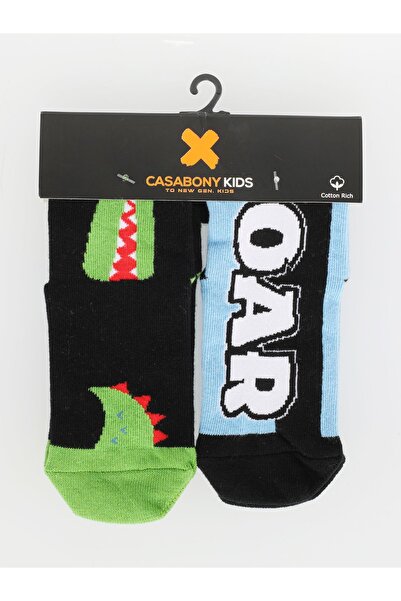 Casabony Sada 2 chlapeckých bavlněných ponožek Crocodile & Roar