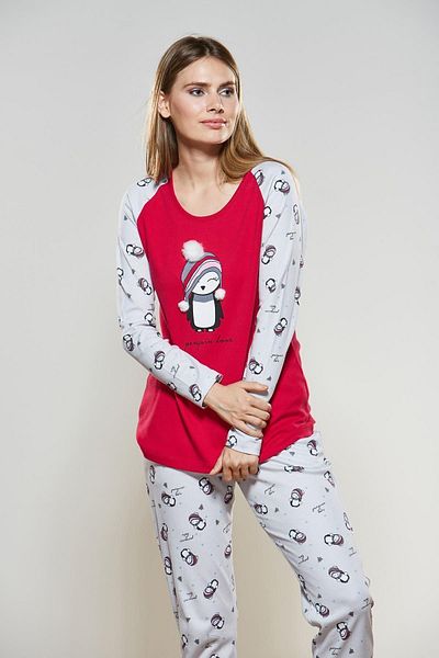 PJS طقم بيجامة نسائي برقبة دائرية 21169