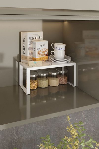 Durusilya Mobilya Metal In-Cabinet Shelf Organizer - Small Countertop Organizer
