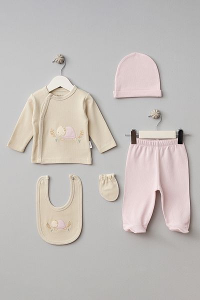 Bebitof Cute Turtle Patterned 5 Piece Hospital Discharge Set
