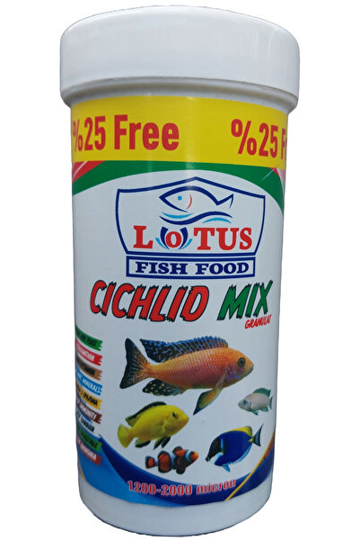 AMORE Malawi Ciklet Red Protein Granules 1000ml, Lotus 125ml Yunus Sarı Prenses Balık Yemi, Multivitamin