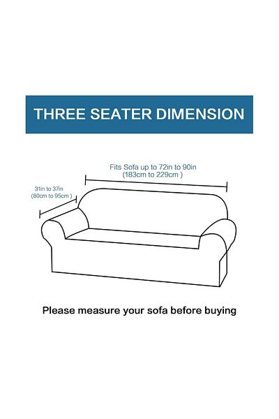 SAHİBNUR Set canapea 3 locuri - cu elastic si fuste, husa canapea 180x230 cm