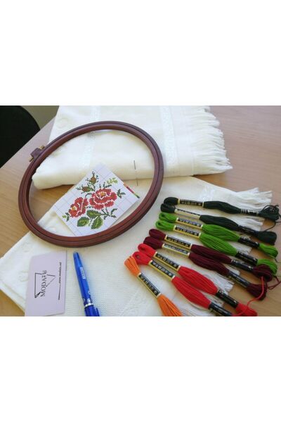 MODATU Etamin Havlu Işleme Paketi Kanaviçe Havlu Kiti