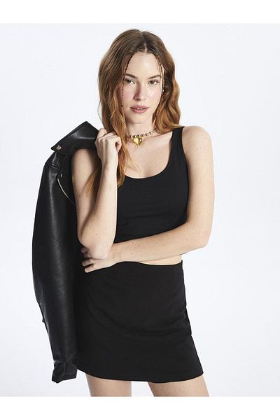LC Waikiki XSIDE Women's Crop U-Neck Straight Cut