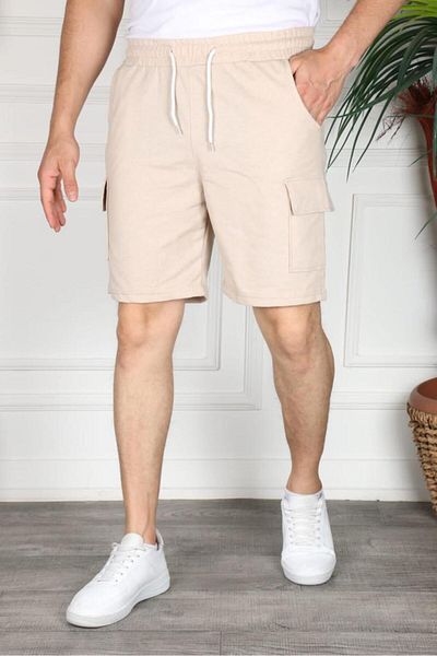 golden toptan Μπεζ σορτς Cargo Pocket - Χαλαρή εφαρμογή