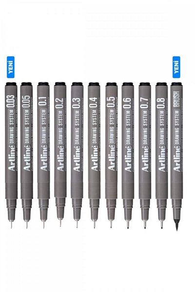 artline Drawing System Technical Drawing Pen Set of 11-2
