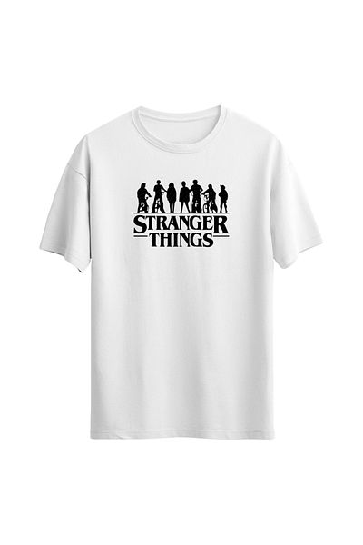 Açık Garaj Unisex Stranger Tings Printed Regular Short Sleeve T-shirt