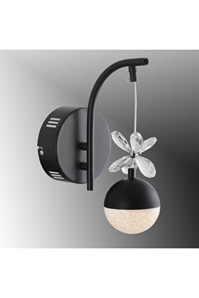 TT AYDINLATMA TT099-SY Black Stone Bulk LED Matte - Lighting Sconce with 3 Co...