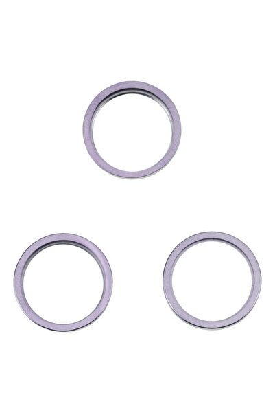 indirimplus iPhone 14 Pro Max  Arka Kamera Cam Lens Metal (Koyu Mor)