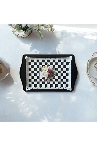 UCR HOME Dama Desen Metal Tepsi