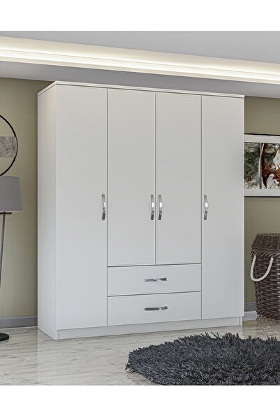 Metalia Smartline 4 Kapı 2 Çekmeceli Gardrop