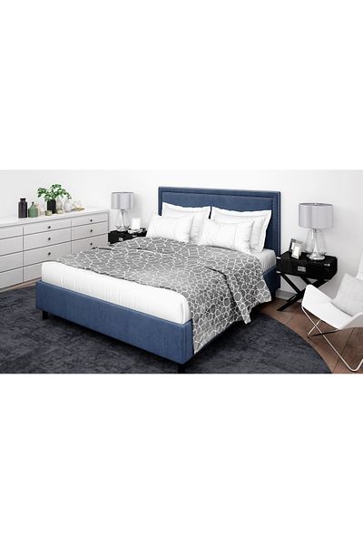 MORRİVAL 100% Cotton Summer Blanket and Bedspread - 160x240 Gray