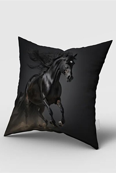 Bebemotto 3D Modern Siyah At , Çift Taraflı, Ithal Kadife Kumaş, Çocuk Bebek ...