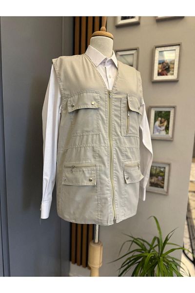 BERNEO Men's Dad - Multi-Pocket and Zippered Summer & Spring Vest