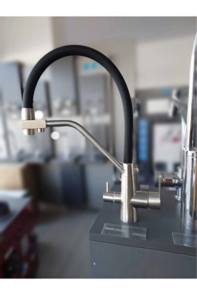 FLEKO Siyah Spiralli İNOX GÖVDE ARITMALI Batarya Mutfak Bataryası Siyah 2yollu Batarya S190012