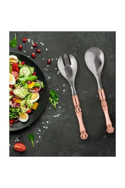 Glass In Love Gray 2-Piece Salad Serving Set