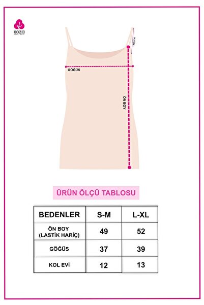 koza iç giyim Women's Adjustable Strap Laser Cut Tank Top