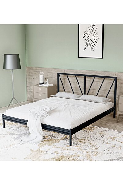 Metalia Gm 227 Gözde Duxlex Metal Karyola Siyah 150x200