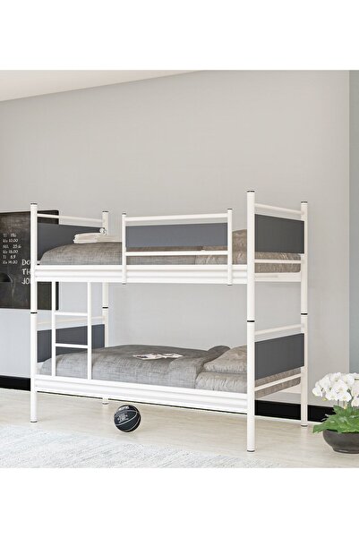 Metalia Gm 128 Star Ahşap Metal Ranza Beyaz-antrasit Gri